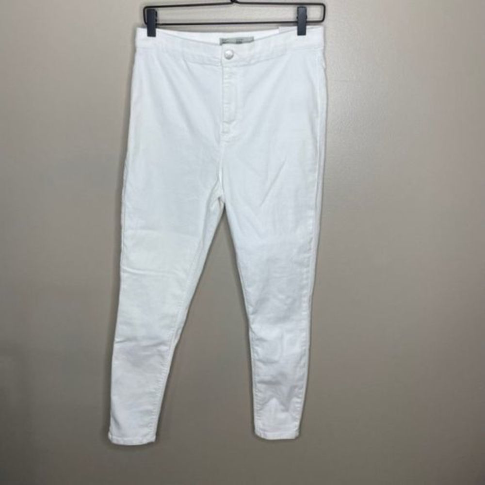 Topshop White Joni Super High Waist Skinny Jeans‎